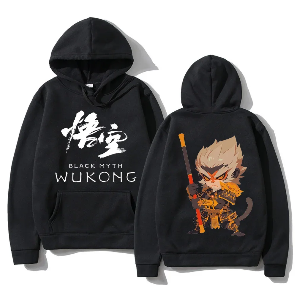 2024 New Black Myth Wukong Hoodie Men's Harajuku Fashion Hip Hop Personality Pullover Autumn Winter Long Sleeve Sweatshirt