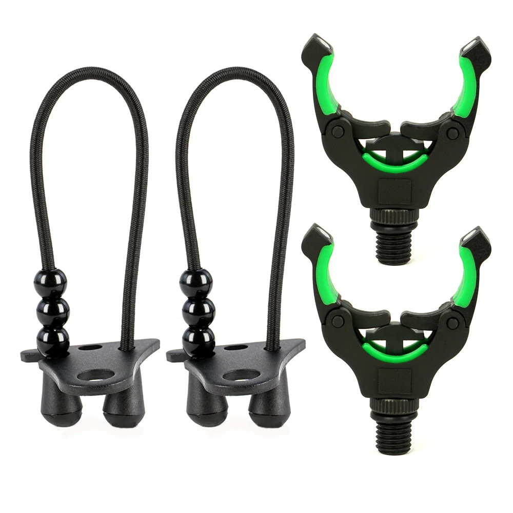 

Hirisi 2pcs Magnetic Rod Rest + 2pcs Bungee Rod Lock AC500 - Carp Fishing Rod Holder Accessories Set