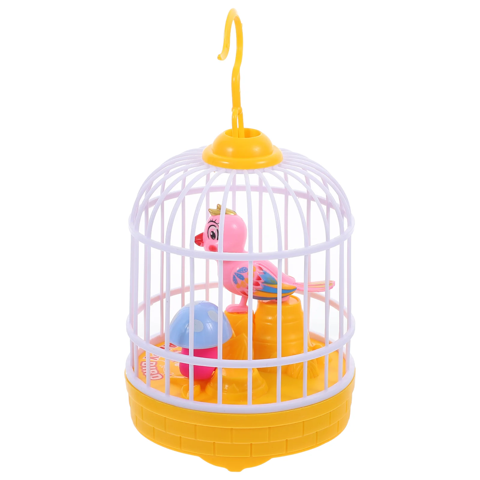 Light Music Bird Cage Toy with Sound Compact Models Electric in Simulation Induction Vocalize Singing for Kids Creative Abs