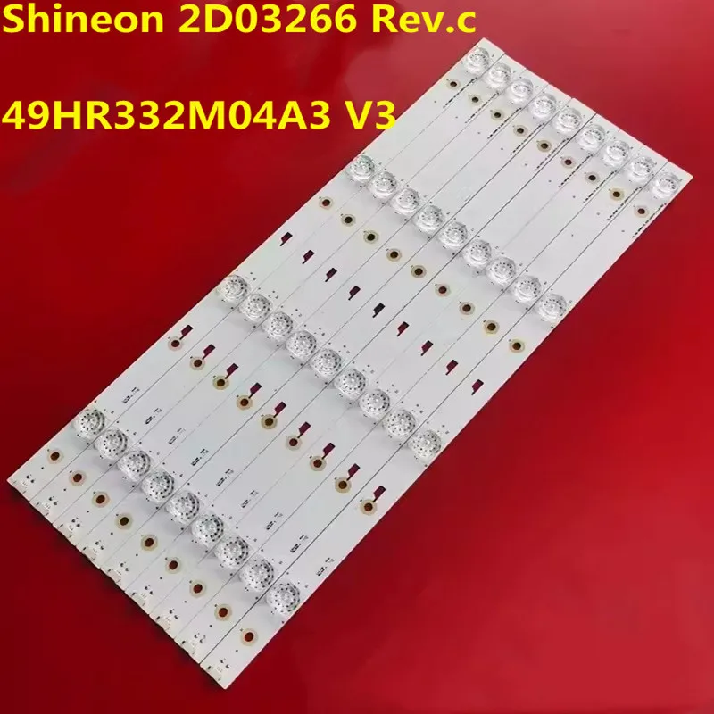 9PCS 45CM LED Strip 4LEDs For DS-4C-LB490T-YM3  ODM_49D1800 TCL49D04-ZC23AG-05 49HR332M04A7 Shineon 2D03266 Rev.c Pld49us7c