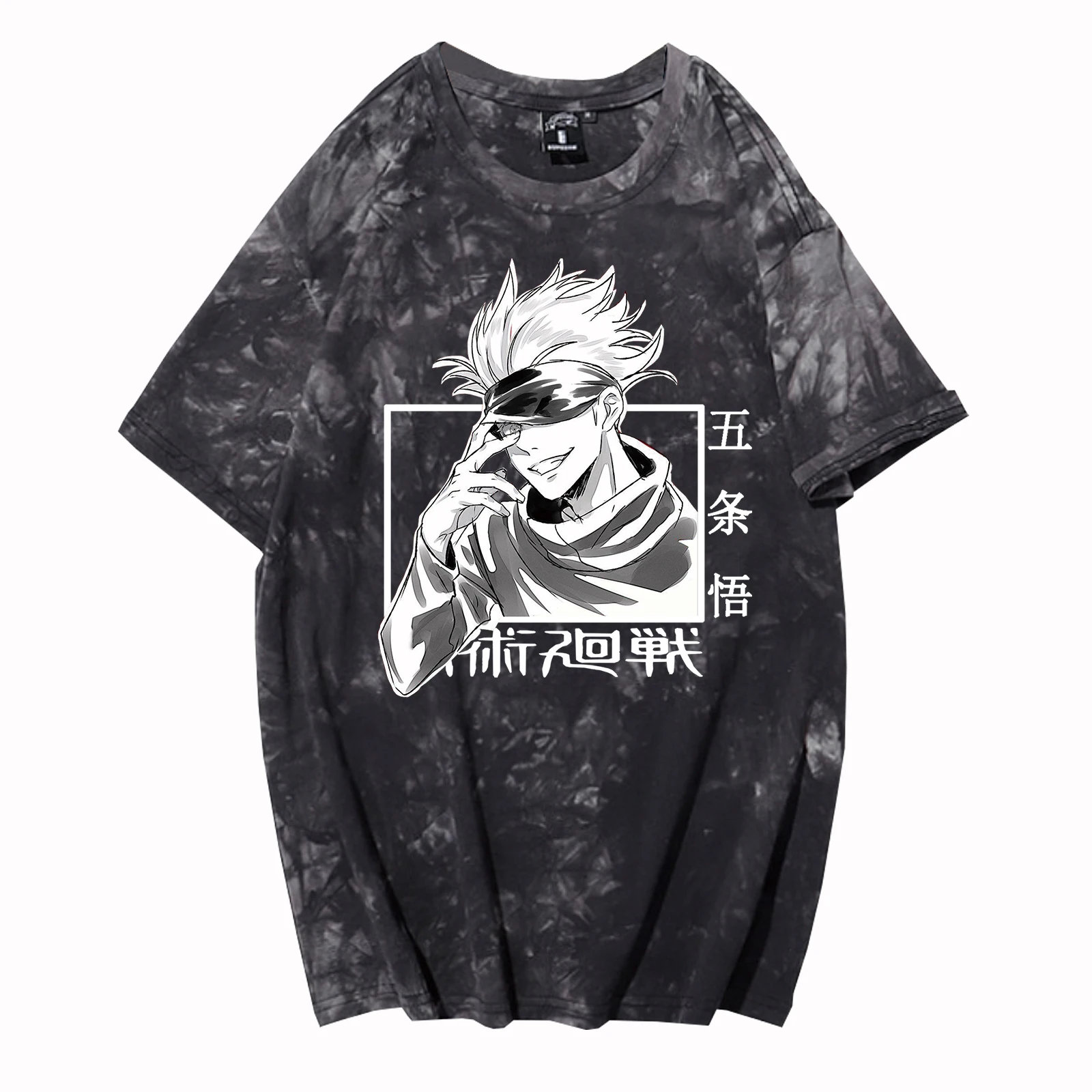 Jujutsu Kaisen Tie Dye Shirts Unisex Round Neck Short Sleeve Tee  Fans Gift