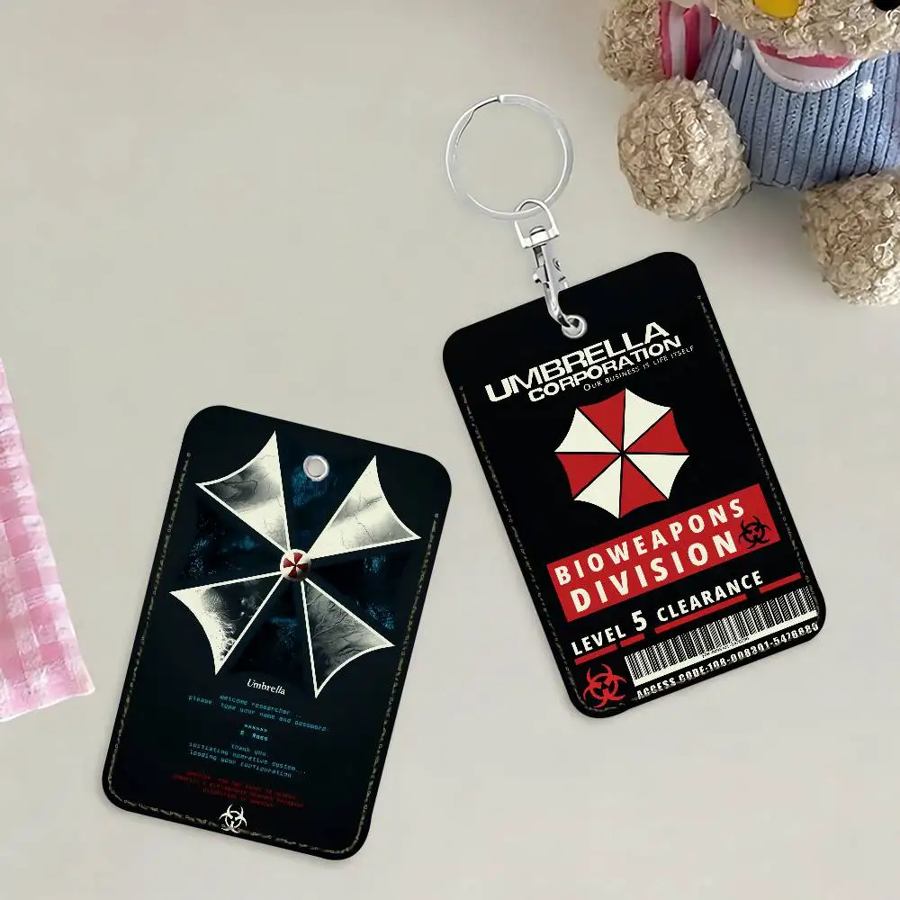Game Umbrella Corporation Card Holder with keychain Suitable for student ID, bank card, access card, ID card and other occasions