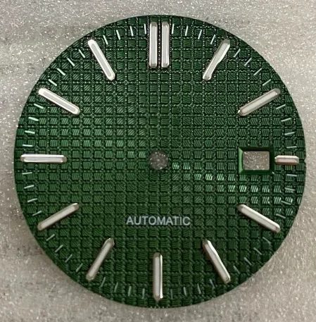 31.8mm S Dial Watch Accessories Modification Oak Dial NH35 Green Luminous Suitable for NH36 NH35/4R/7S Movement Dial Black