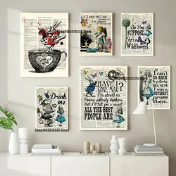 Alice in Wonderland Poster Paper Print Home Bedroom Entrance Bar Cafe Art Painting Decoration