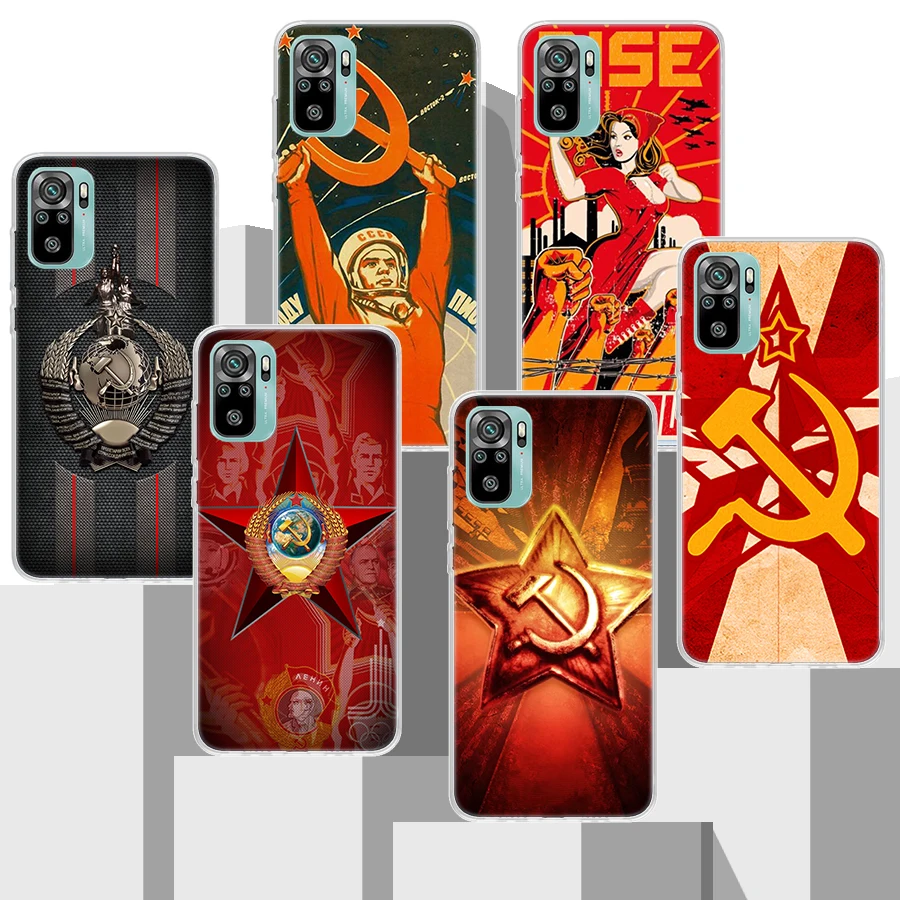 Russia Vintage USSR Communism Phone Case For Xiaomi Redmi Note 12 12S 13 11 11S 11T 10 11E Pro Plus 10S 9 9S 9T 8 Coque Shell Co