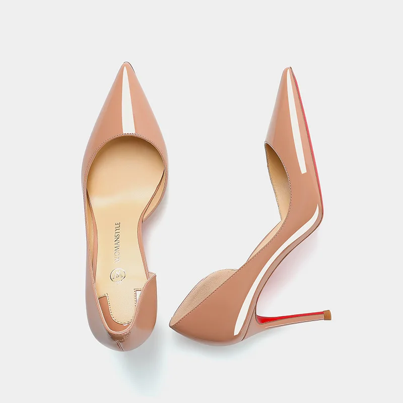 

2025 New Pointed Toe Sexy Comfortable High Heel Thin Heel Black Wedding Shoes for Women Side Open Mouth Fashionable Single Shoes