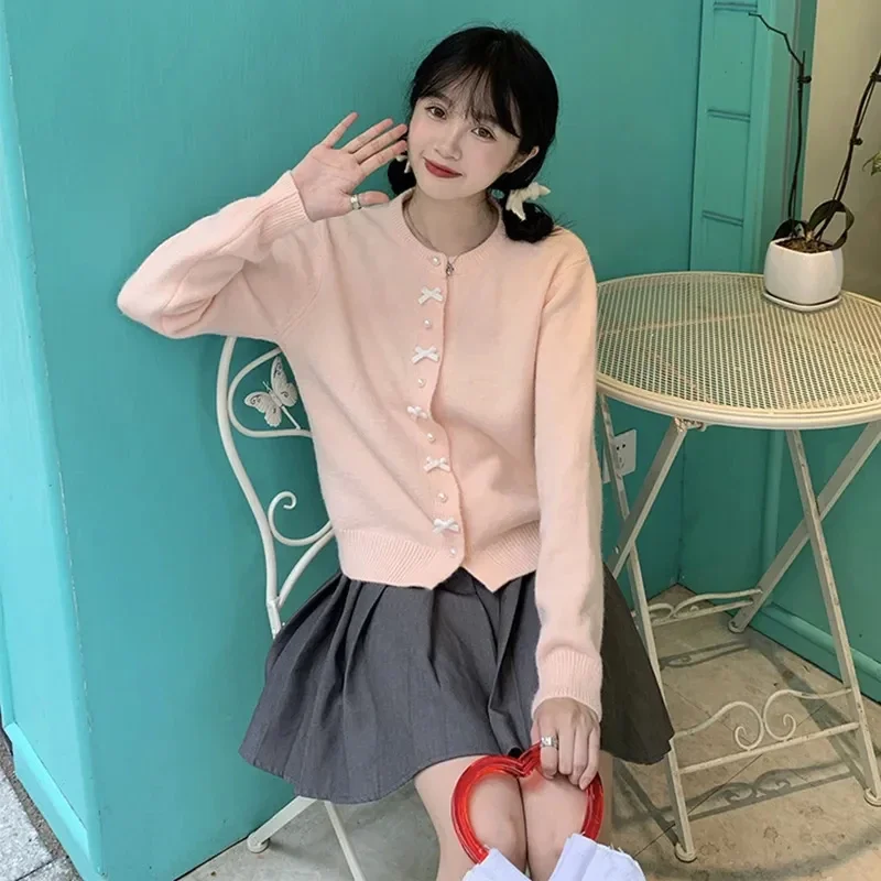 

Cardigans Women Sweet Button-up Fluffy Tender Korean Style Slouchy Sweater Autumn Gentle Streetwear Knitwear Design Aesthetic