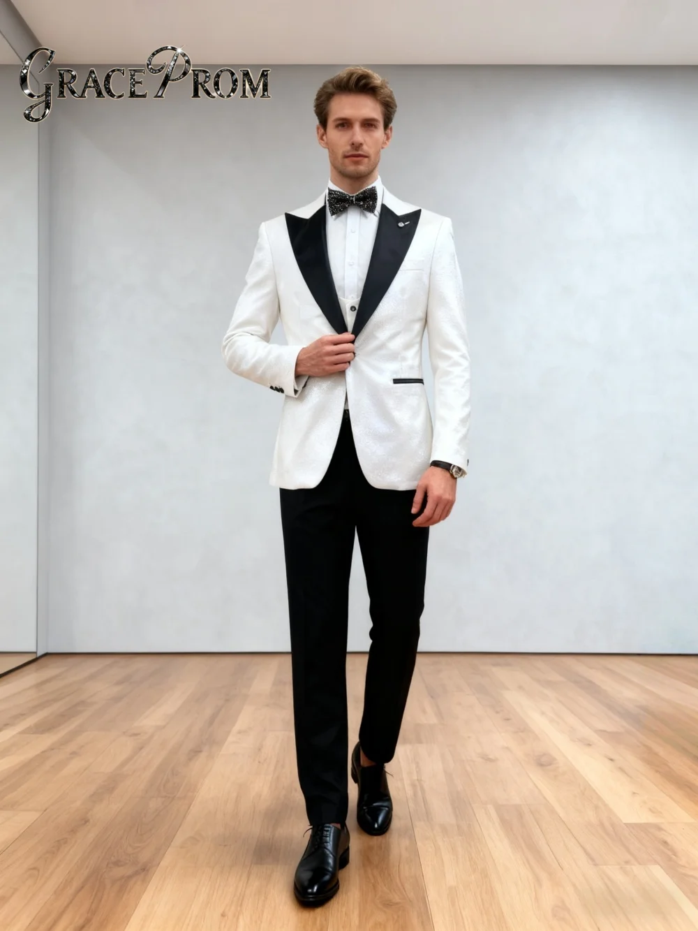 

Популярный жаккардовый однобортный мужской костюм из 2 предметов, деловой пиджак, классический свадебный комплект для выпускного вечера для свадьбы, жениха по индивидуальному заказу