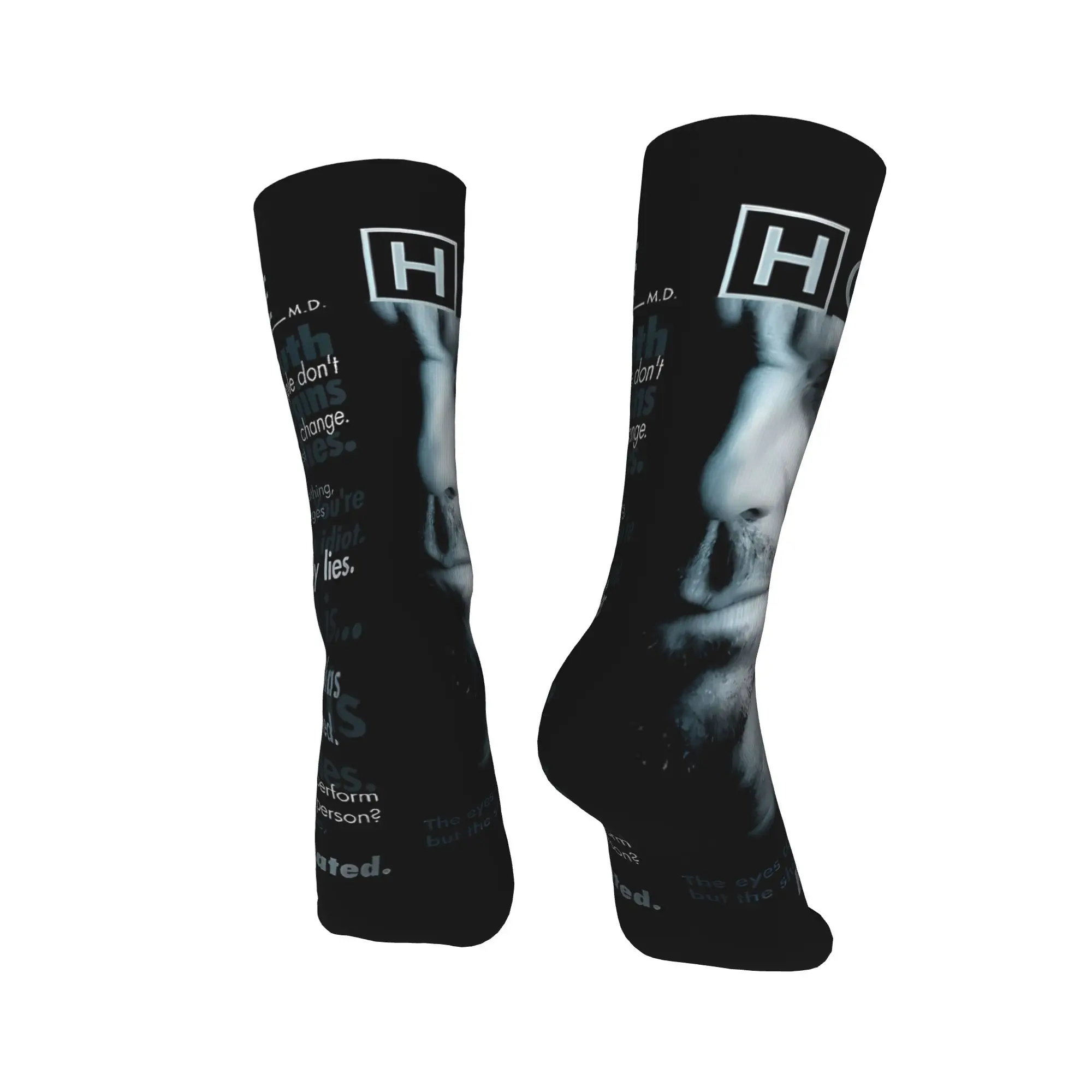 Dr Gregory House Stockings  Funny Socks Men's Medium Soft Socks Autumn Outdoor Sports Design Non Skid