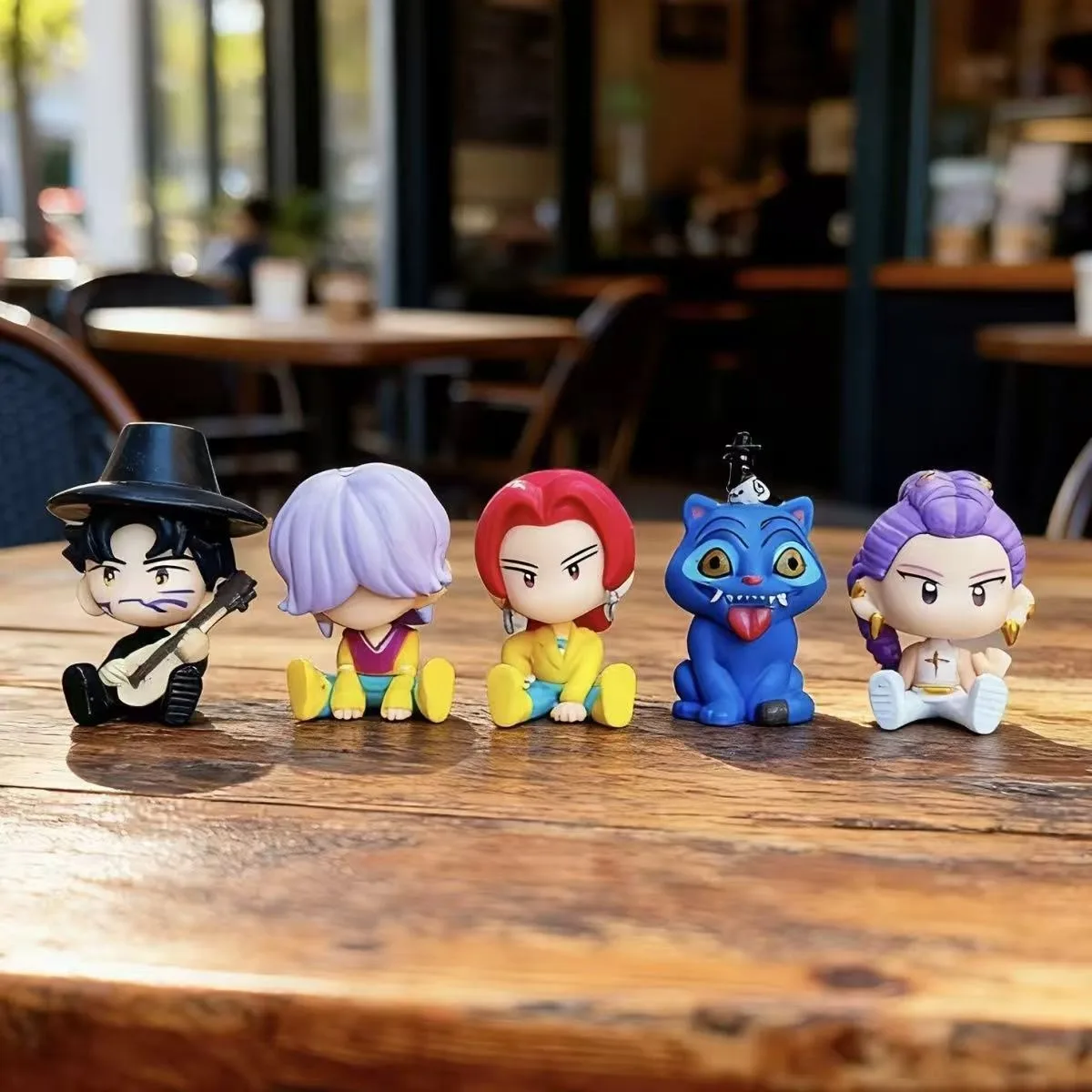 10 pçs/set Kpop Demon Hunters Action Figure Toy Derpys Tigre Rumi Mira Zoey Sussy Estatueta Boneca Para Fãs Presente de Natal