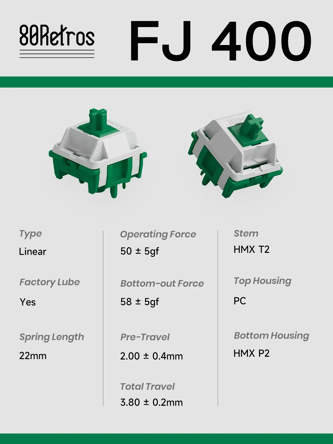 80Retros X HMX Film Axis Customized Retro Keyboard GAME 1989 / KD200 / FJ400 Switch Keyboard Accessories Factory lubrication