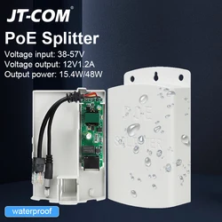 Répartiteur étanche POE DC 48V à 12V, câble adaptateur, technologie d'alimentation, IP65, utilisation en extérieur