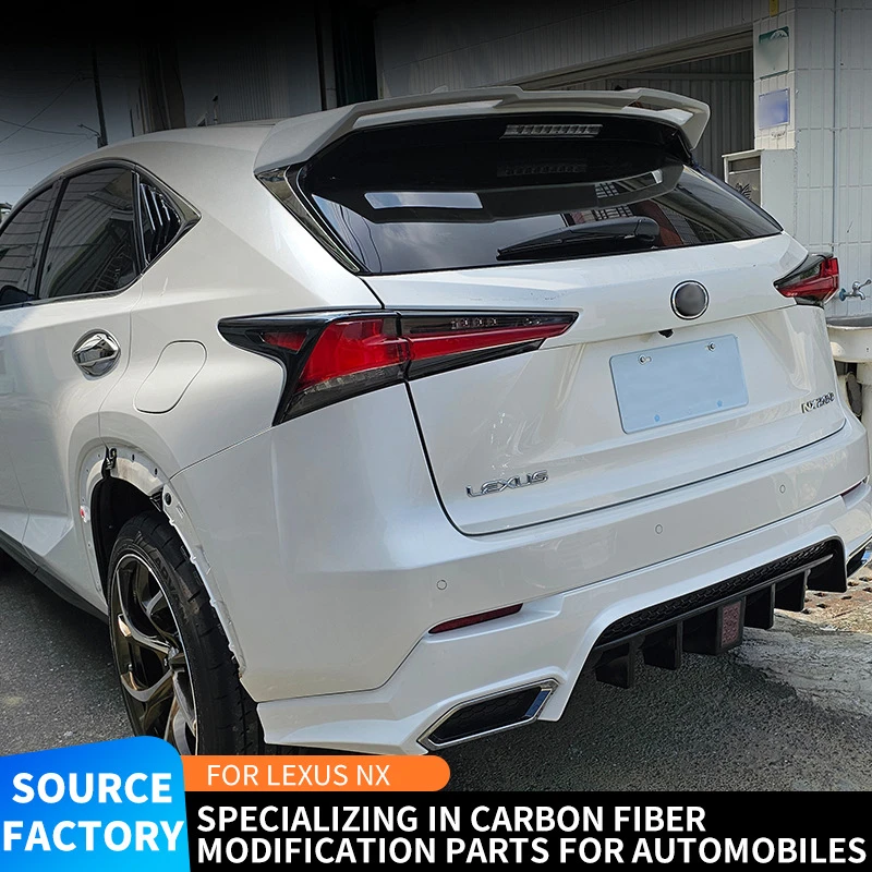 

Suitable for 2015-2021 Lexus NX Rear Lip Glossy Black PP Rear Lip Spoiler Surround Modification