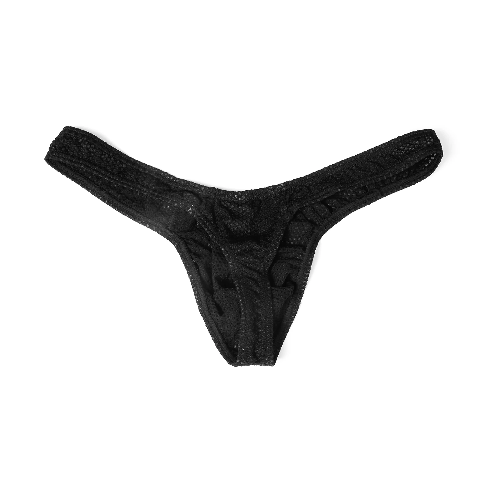 

Men Bikini Mesh Black Swimsuit Thong G-string Sexy Comfortable Breathable T-Back See Through Male Swimming Sexy Thong Tanga