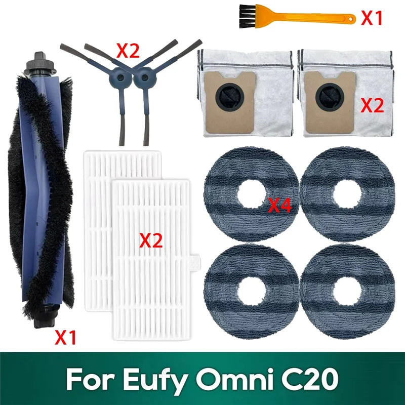 ABZA-อุปกรณ์เสริมและอะไหล่สําหรับเครื่องดูดฝุ่นหุ่นยนต์ Eufy Omni C20 - สิ่งจําเป็นสําหรับชิ้นส่วนสูญญากาศ