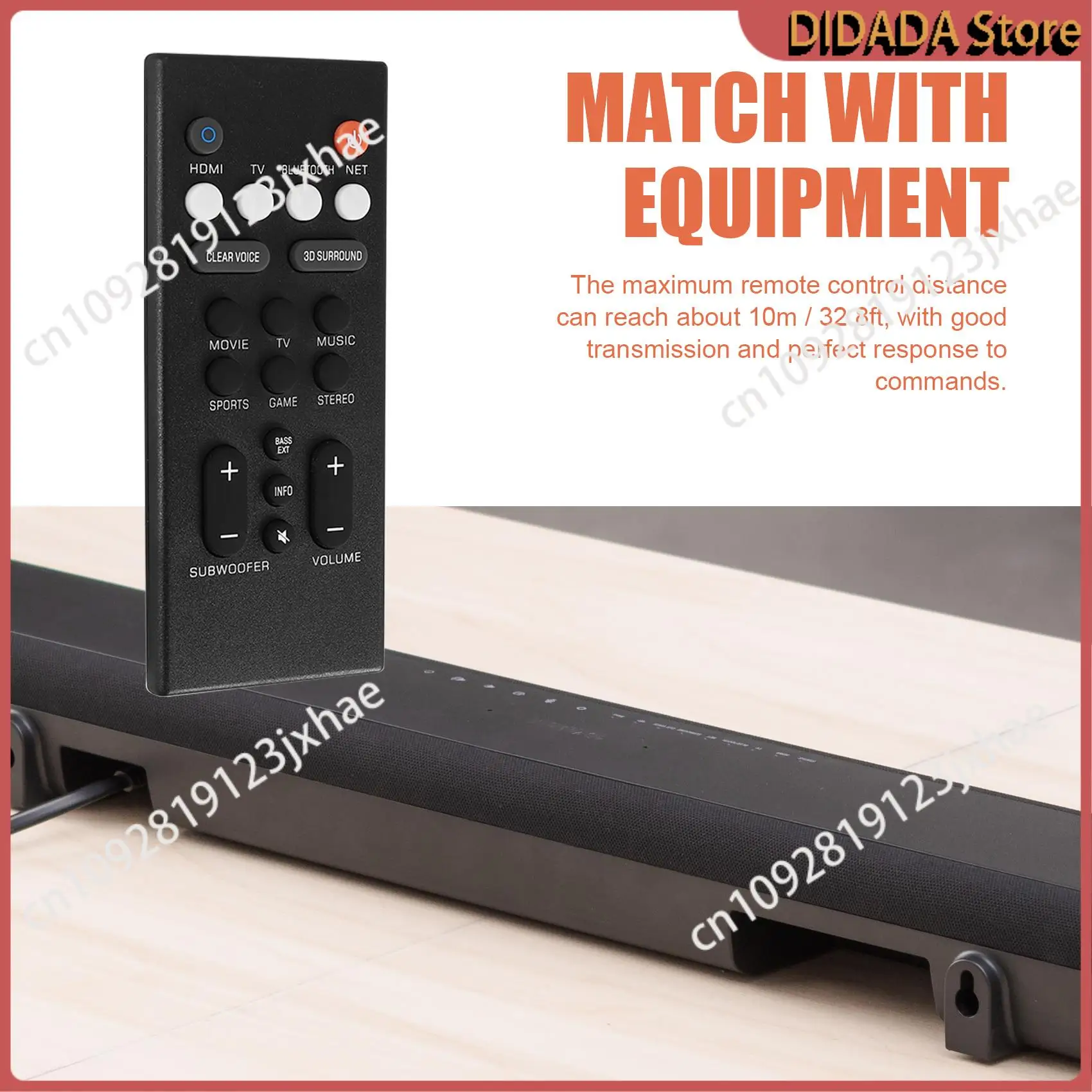 N82R Remote Controller For Yamaha YAS-209 YAS-109 Speaker