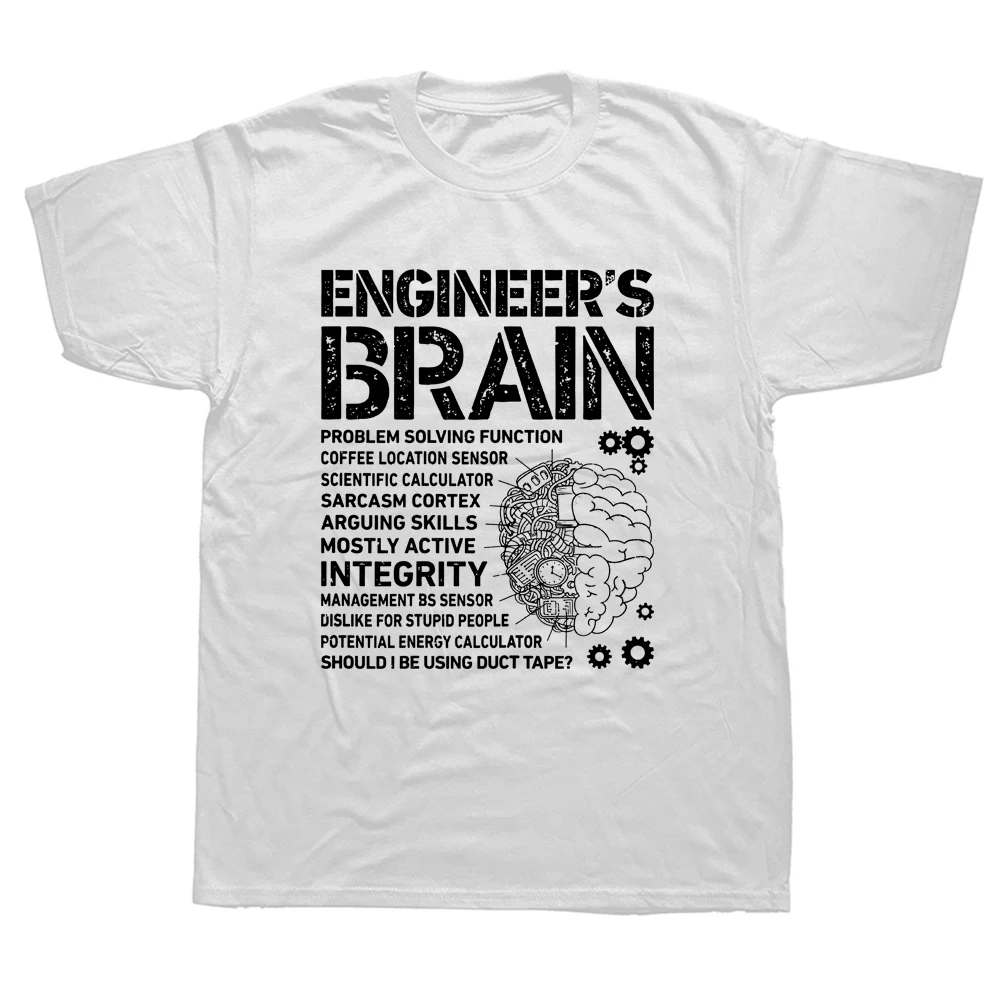 

Engineer's Brain Funny Process Engineer Engineering Gift T Shirts Graphic Cotton Streetwear Short Sleeve Birthday T-shirt MenF