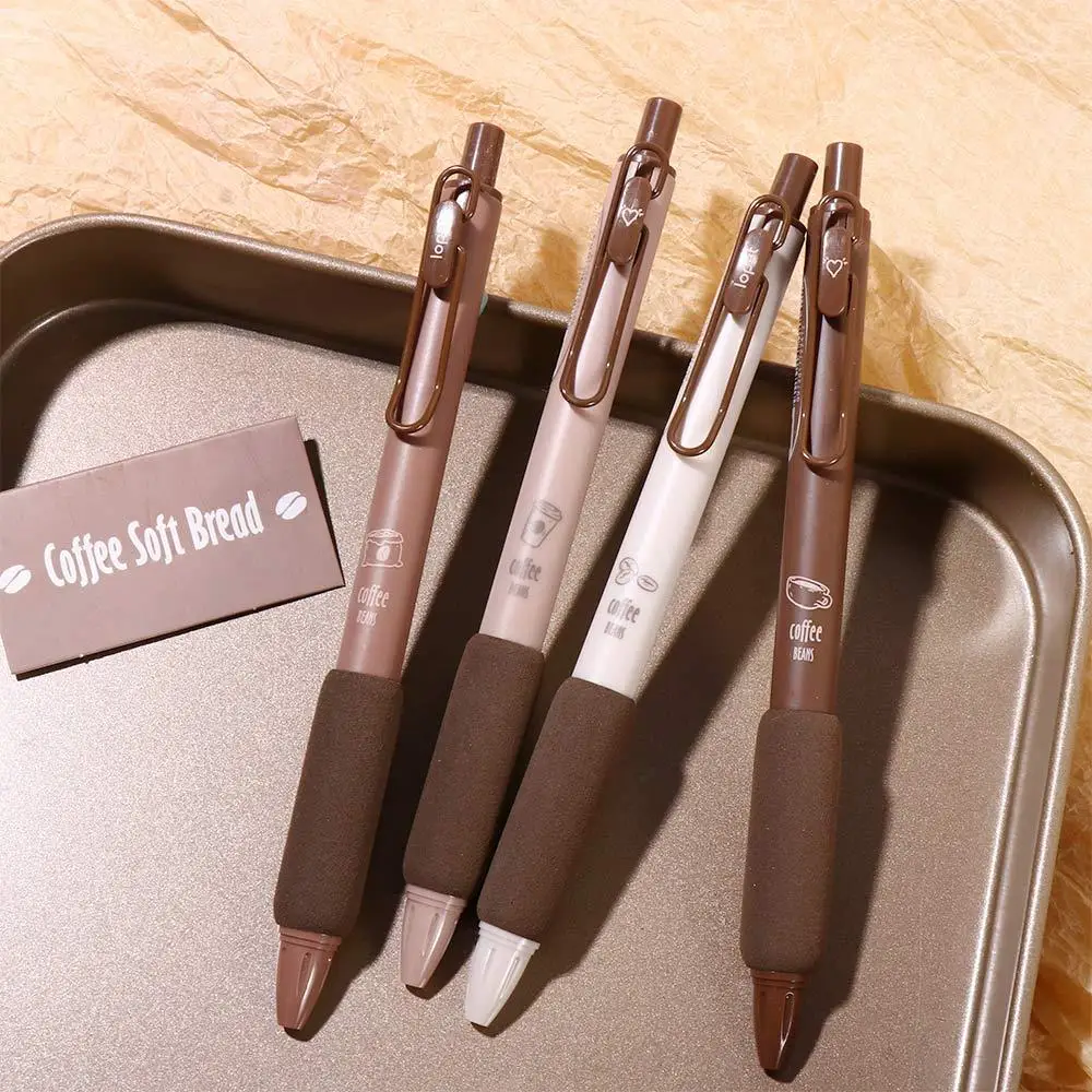 Coffee Color No Pain in Fingers School Office Supplies Soft Bread Gel Pen Set Writing Pen Neutral Gel Pen Ballpoint Pen