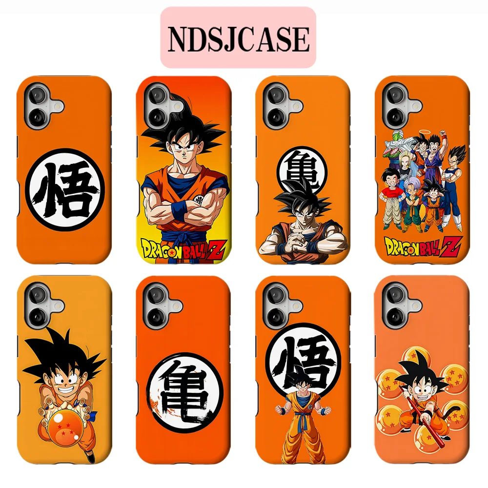 Phone Case for Samsung Galaxy S20 S23 S24 S25 FE Plus Ultra 4G 5G Luxury Double-layer Back Cover Cool Dragons Balls Son Goku