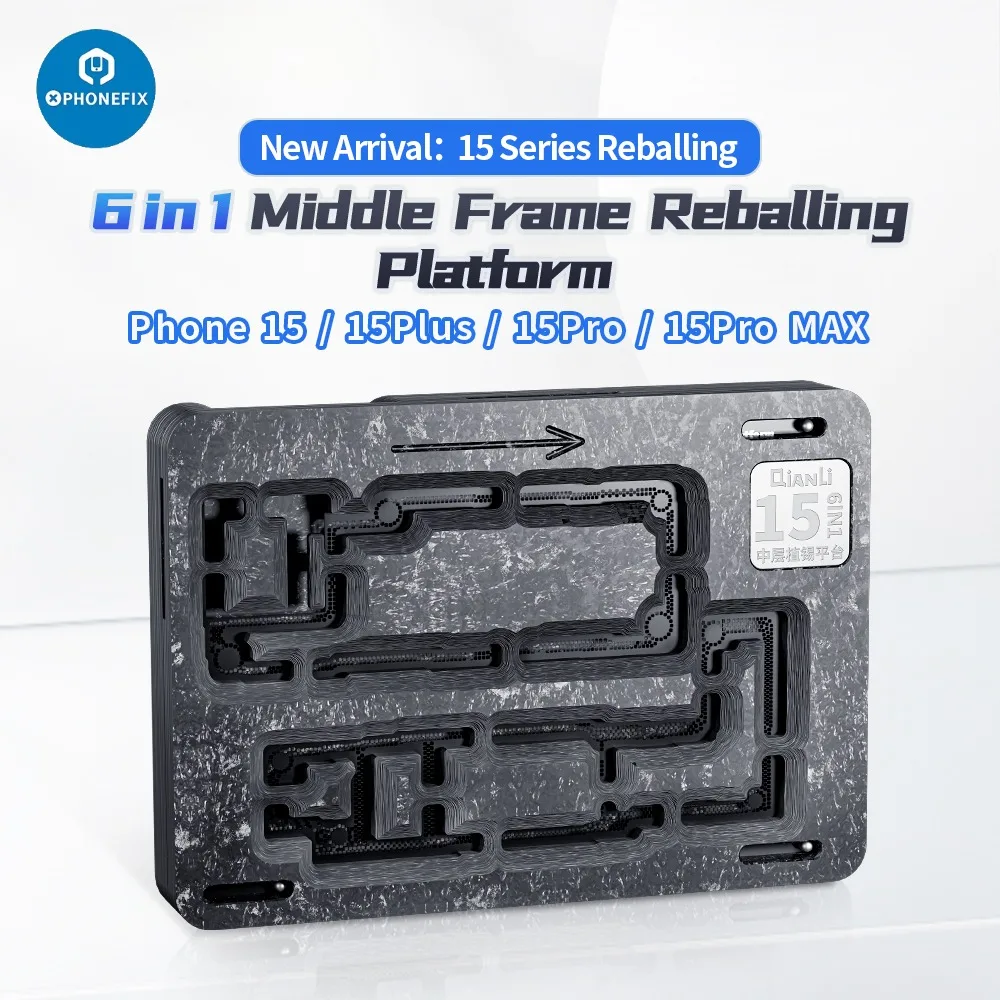 Qianli Middle Frame Layer Reballing Platform for IPhone 14 15 16 Series Mold Motherboard Fixture BGA Stencil Tin Planting Tool