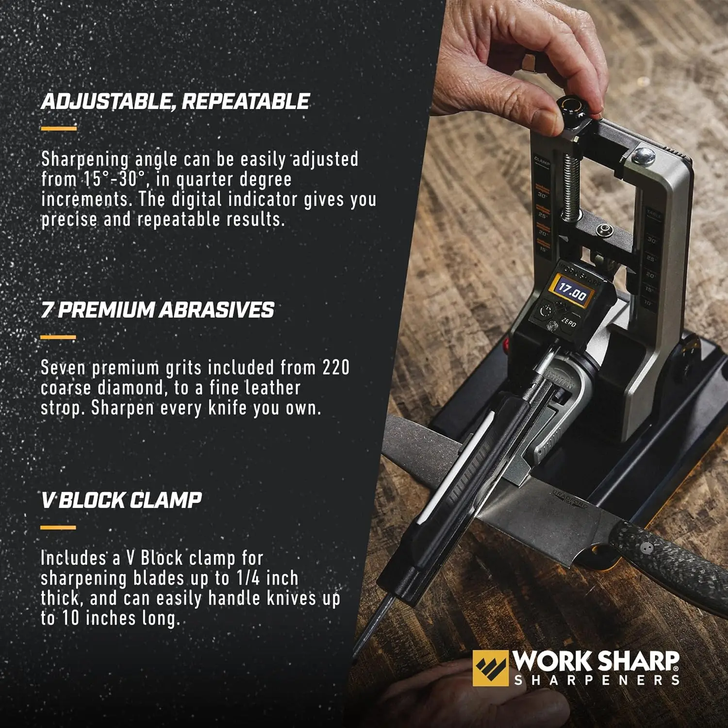 Sharp Professional precisão ajustável Knife Sharpener, completa Angle Sharpener Tool, Sharpening System, Trabalho Sharp