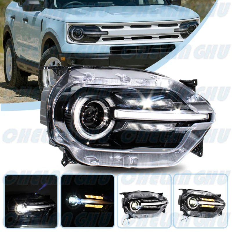 

LED HeadLight For Ford Bronco SPORT 2021 2022 2023 Right Side Front HeadLamp DRL With LED Bulbs car accessories