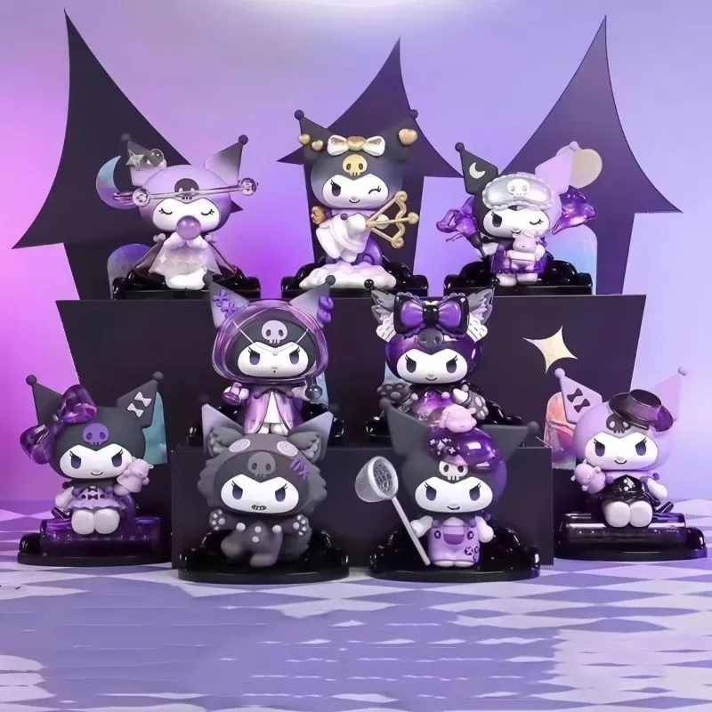 

Sanrio Kuromi Werewolf Kill Series Dolls Tide Play Dolls 8 Non-repetitive Random Hand-made Desktop Ornaments Surprise Gift.
