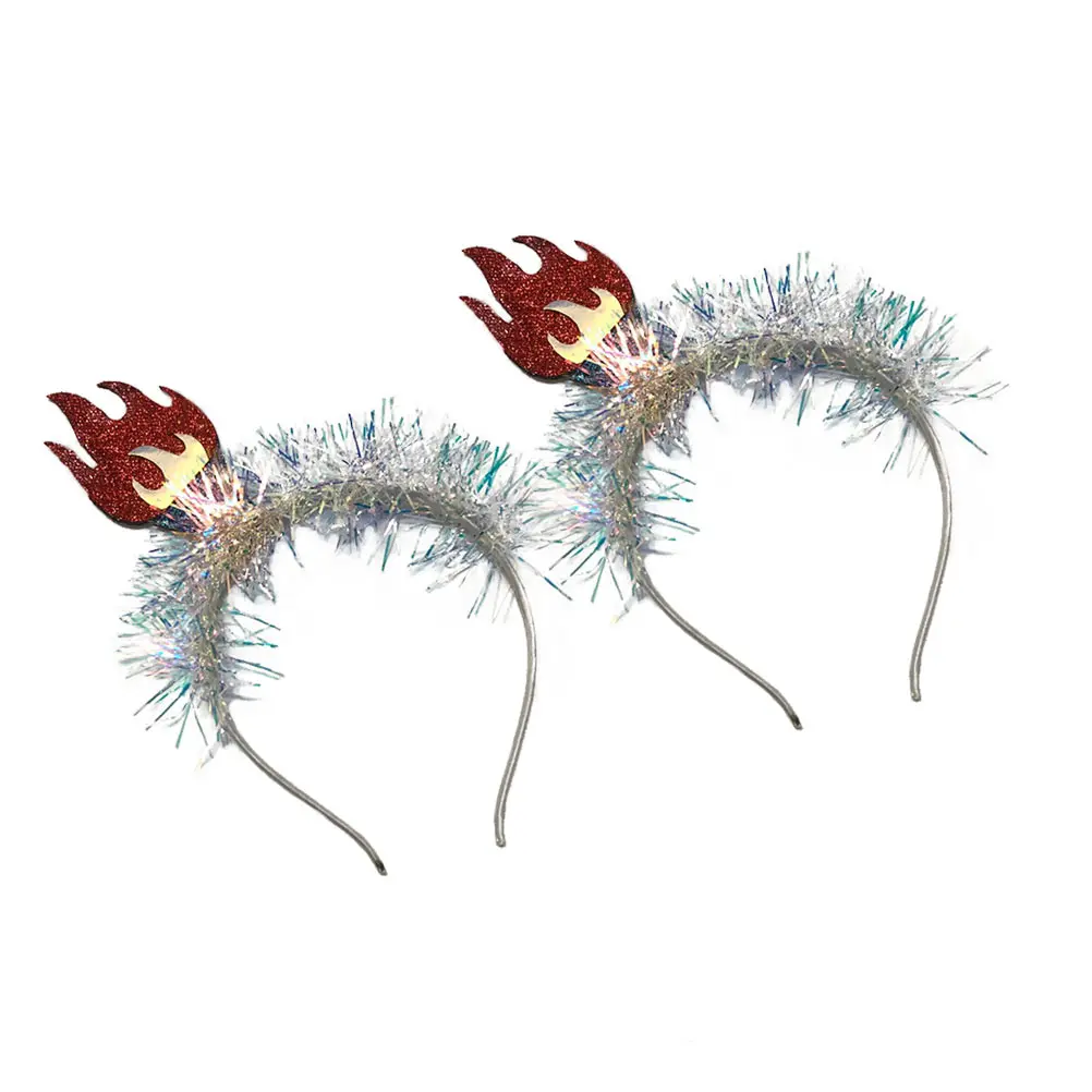 

2Pcs HairHoops Headb s TorchDesign CelebrationProps FestivalParty Accessories BrightFabric ColorfulDecorations Durable