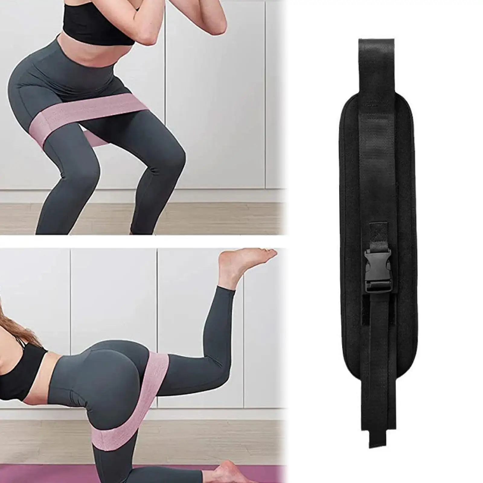 Exercise Butt Thrust Belt Butt Thrust Band for Dumbbells Kettlebells Plates Nonslip Glute Train for Travel Lunges Hip Bridges