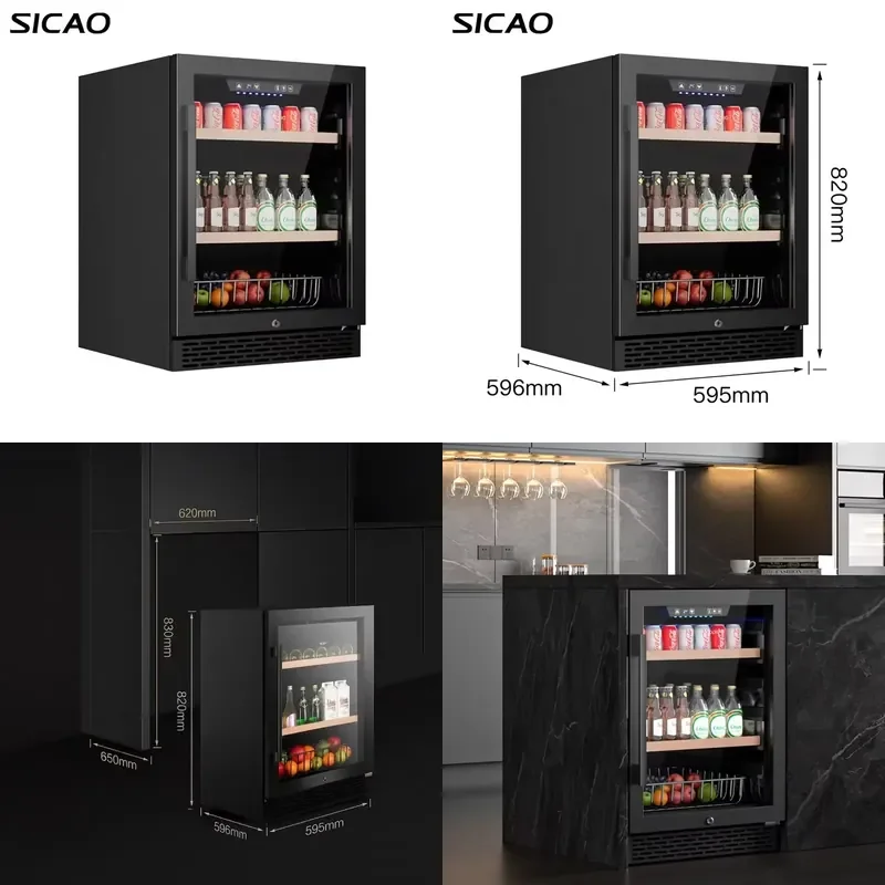 150L Mini Wine Cooler Stainless Steel 2-20C Temperature Control White Refrigerator Cellar Eco Friendly Home Bar Beverage