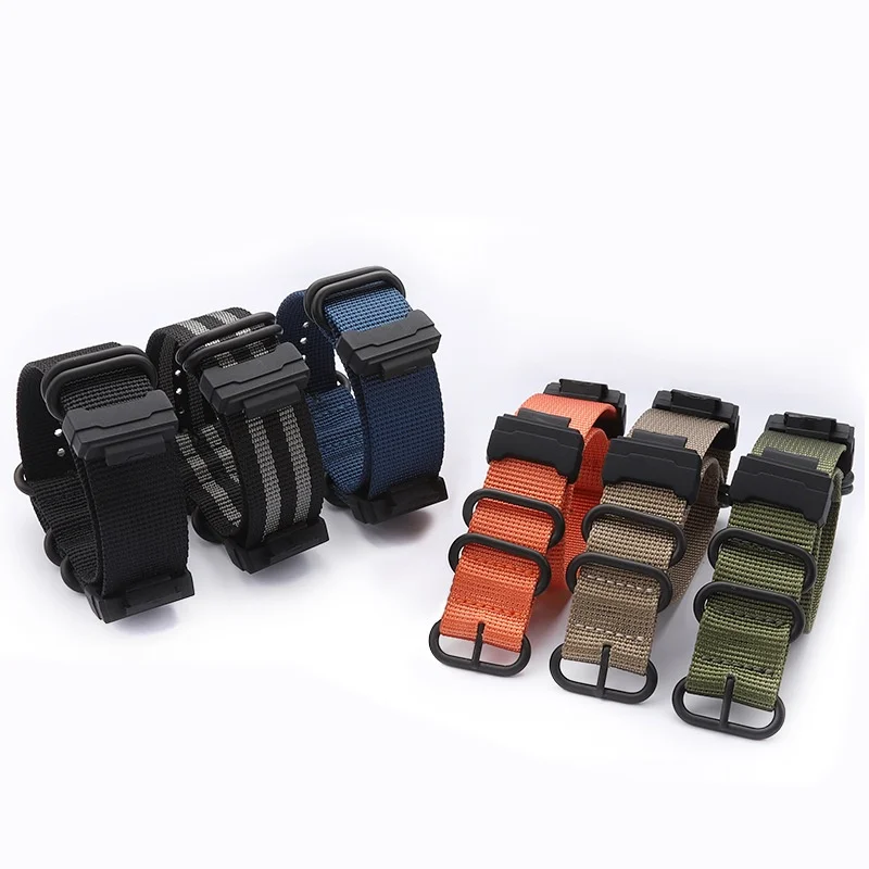 16mm High quality nylon woven watch strap for CASIO g-shock GA-100/110/112/120 CDF-100 GLS-5600 GW-M5610 DWE-5600 GWM-B5000