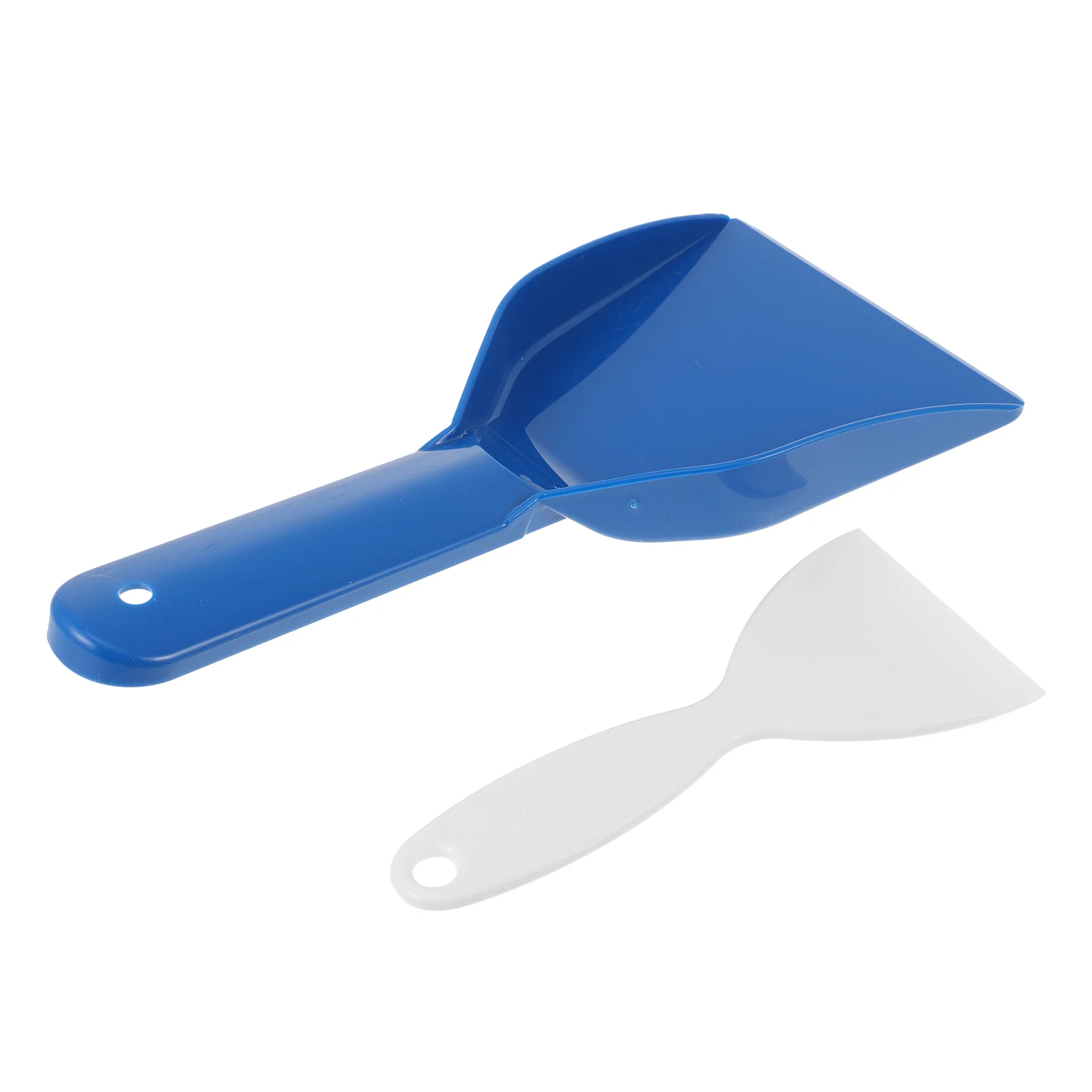 2 Pcs Snow Blower Freezer Frost Ice Fridge Deicing Scraper Home Defrost Removal Scoop Plastic Pp Spatulas for Griddle