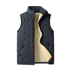 UETEEY Winter Men Vest Windproof Fleece Warm Thicken Sleeveless Jacket Man Casual Coat Men Waistcoat Thick Gilet Male Clothing