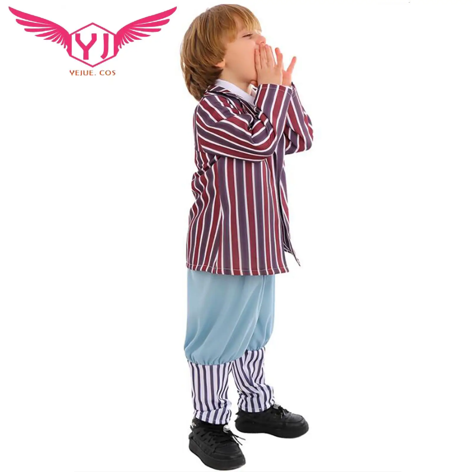 Anime Kinder werden Charlie Cosplay Kostüm Uniform Schokolade Rollenspiel Outfit voller Anzug Mantel Hosen Halloween Leistung mit Perücke