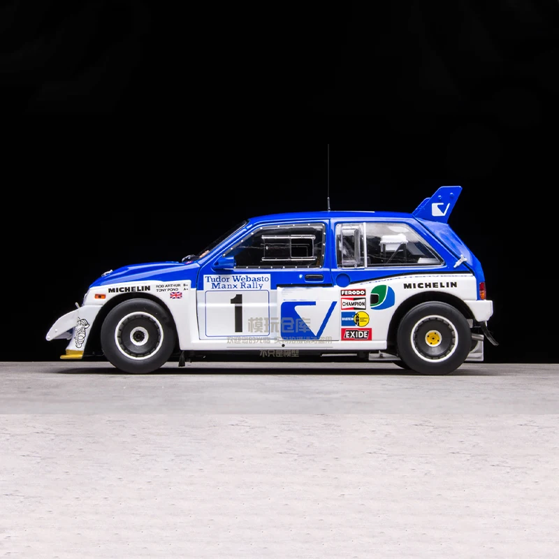 Diecast 1:18 Scale MG Metro 6R4 WRC 1986 # 1 Rally car Simulation Alloy Car Model Static Display Collectible Toy Gift Souvenir