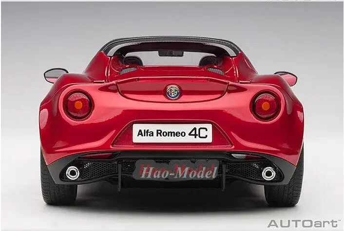 AUTOART 1/18 для Alfa Romeo 4C, литая под давлением модель автомобиля, имитация игрушки, подарки на день рождения для мальчиков, хобби, демонстрационные украшения, красный/желтый