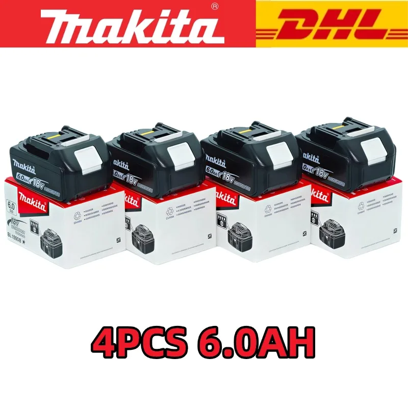 

100% Оригинальный аккумулятор Makita 18В 6.0Ач 5.0Ач, для электроинструментов Makita моделей BL1830 BL1830B BL1840 BL1840B BL1850 BL1850B