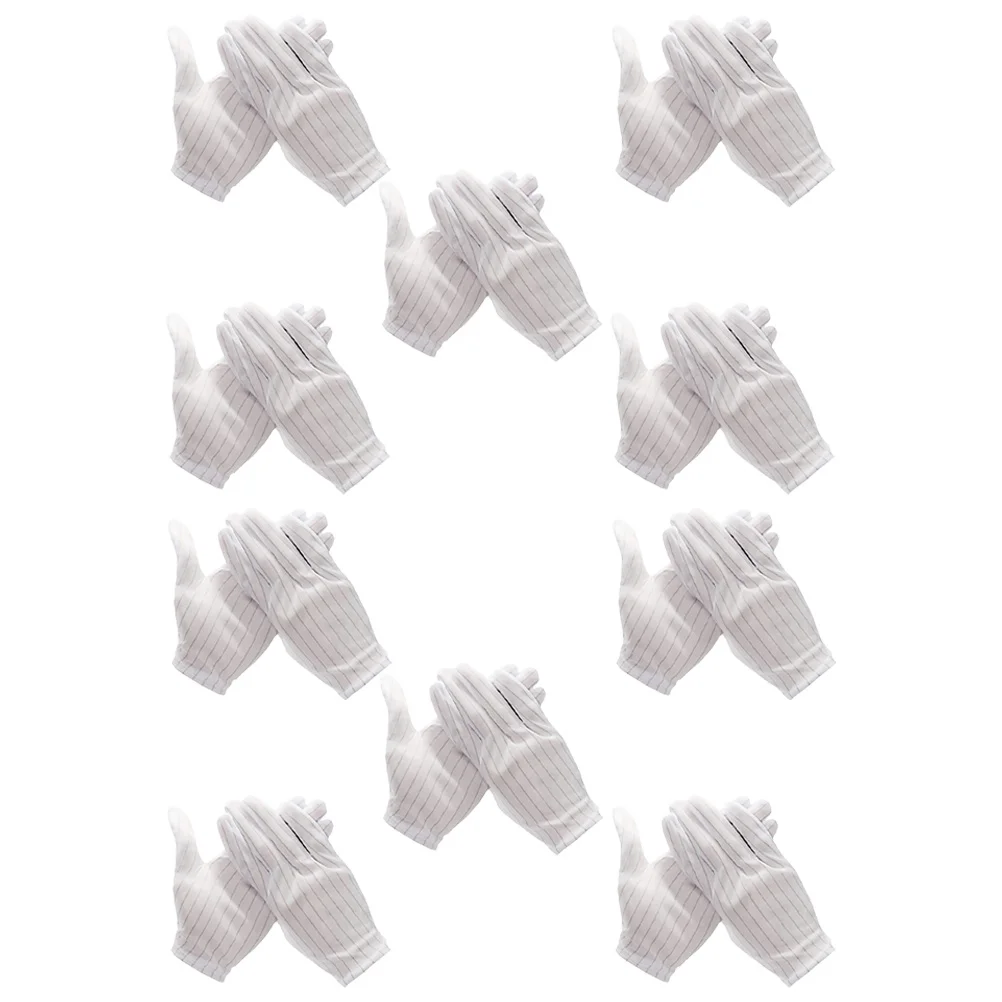 

10pcs Anti Static Medium Protective Work Gloves For Electronics Repair Pc Building Conductive Fiber Comfort Safety Gloves