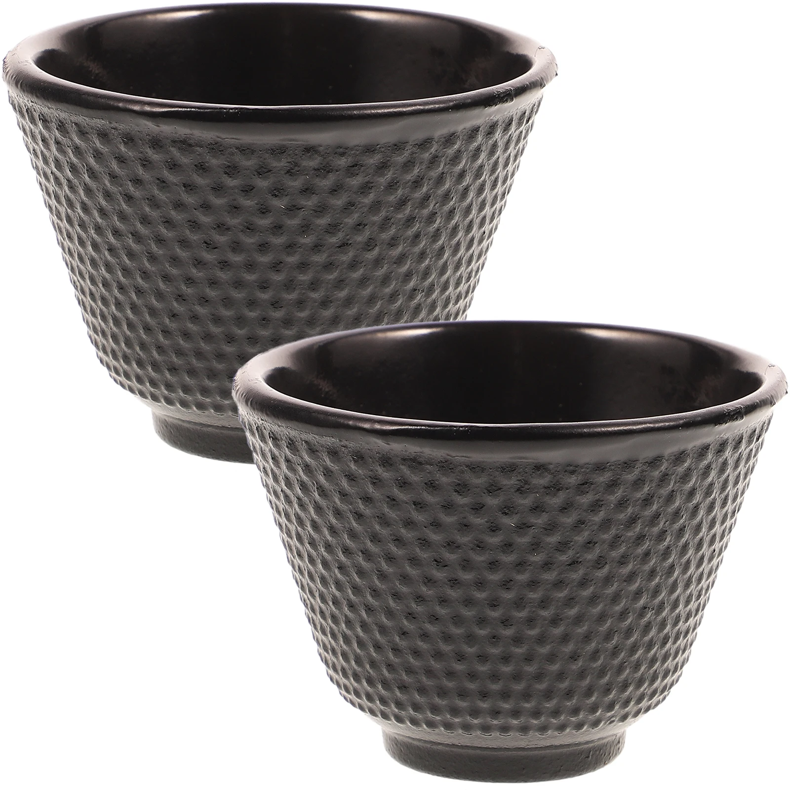 

2pcs Retro Tea Cup Cast Iron High Temperature Resistant Reusable Kung Fu Teaware Glass Mug Japanese Style
