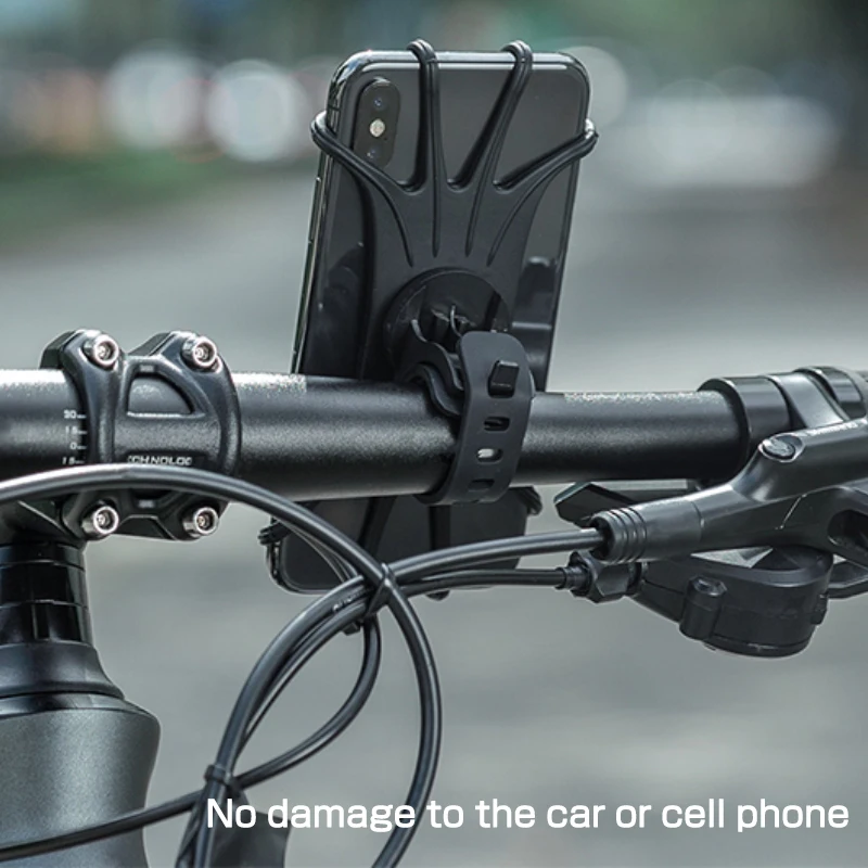 ROCKBROS Universelle Motorrad- und Fahrrad-Handyhalterung, Stoßfeste Silikon-Halterung für Radfahren, MTB, GPS-Unterstützung – Detail 11