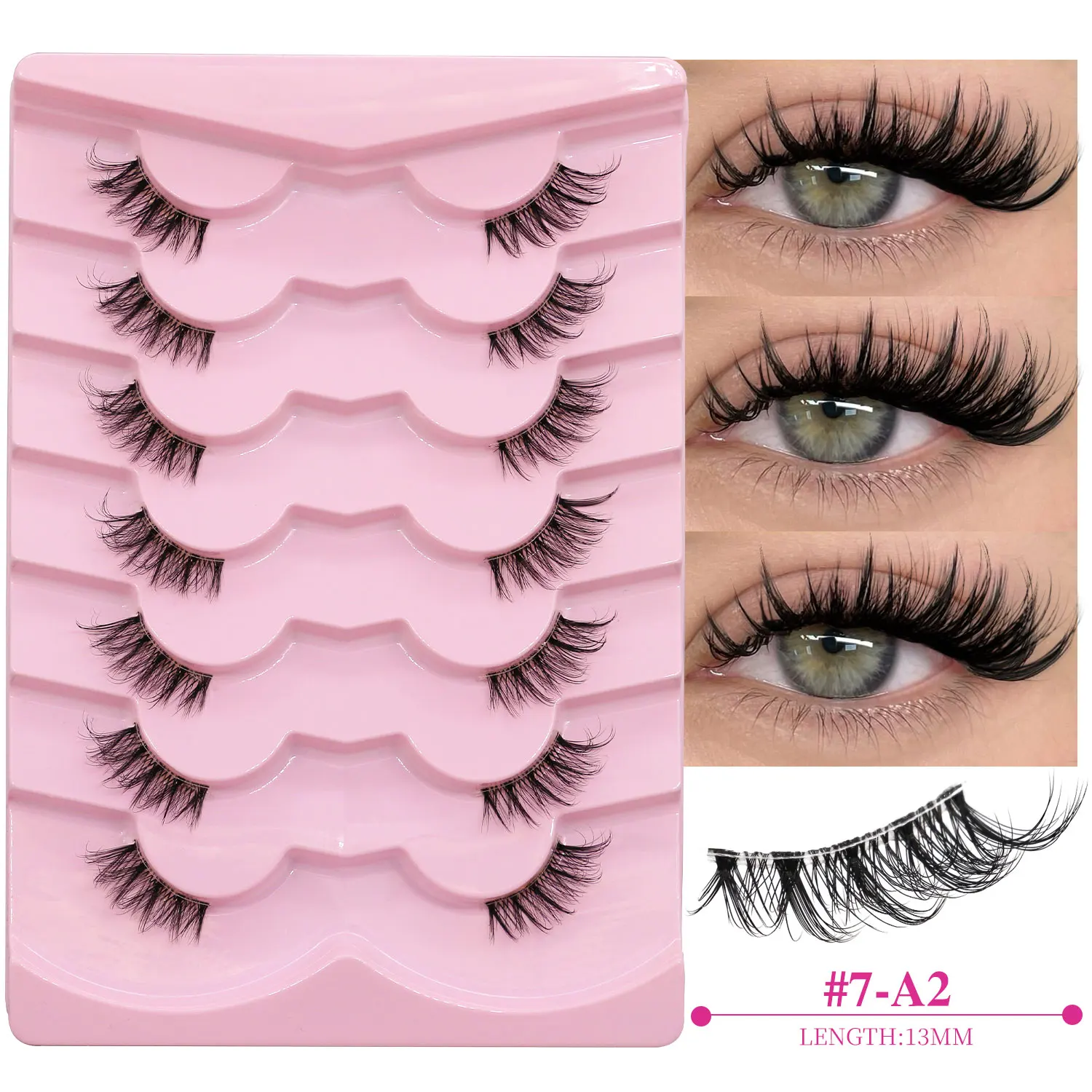 False Eyelashes Half Lashes, Cat Eye Look