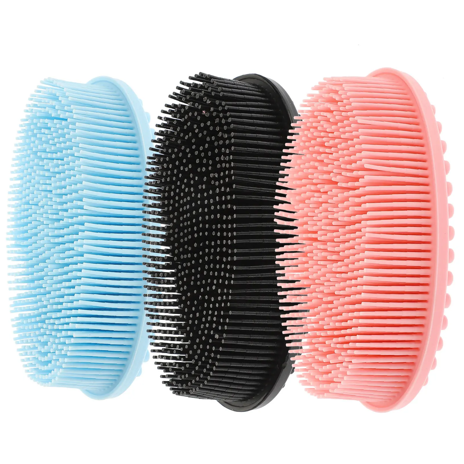 

Набор из 3 силиконовых щеток для душа, двусторонние, для отшелушивания, легкие, удобные в использовании, портативные