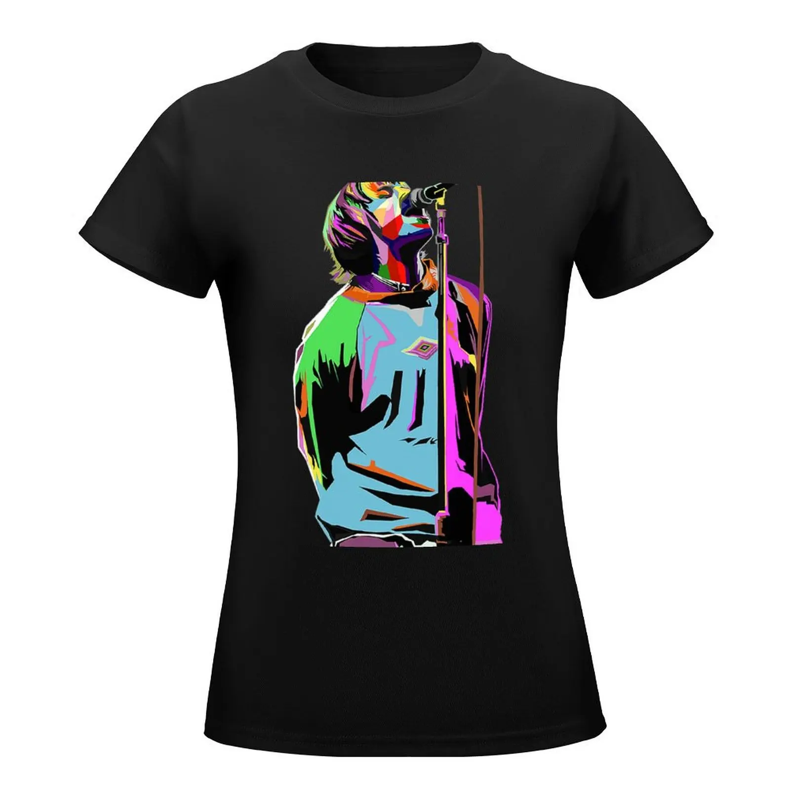 Vintage liam gallagher art T-Shirt aesthetic clothes graphics plus size tops t-shirt dress for Women long