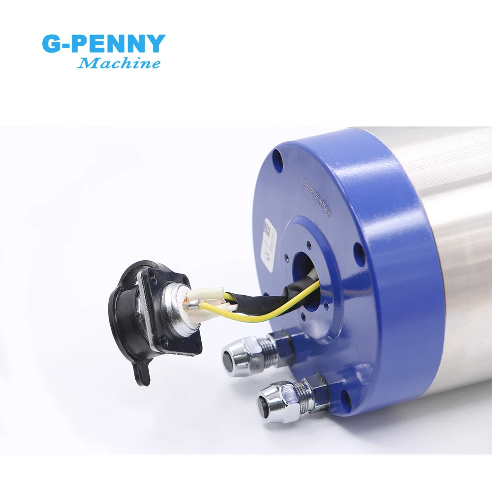 G-Penny 220v/380v 3.7kw ER20 Metal Working Spindle Motor 4000-9000rpm 300hz 4Pole water Cooled for Iron,Stainless steel,Copper