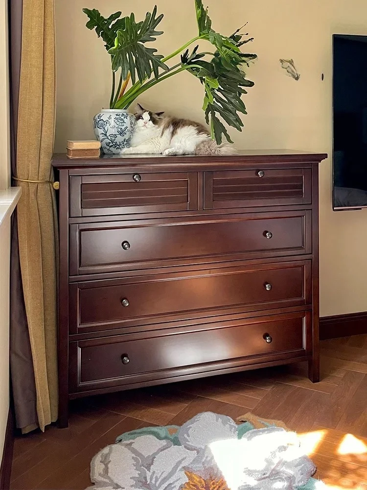 

mobili per ilodata американское ретро ведро из цельного дерева, современное простое ведро с пятью ведрами, шкаф для хранения с семью ведрами из вишневого дерева