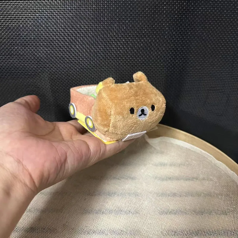 Kawaii Rilakkuma Cute Cartoon Car Plush Toys Anime Doll Accessories Backpack Keychain Friends Birthday Gift Creative Peripherals