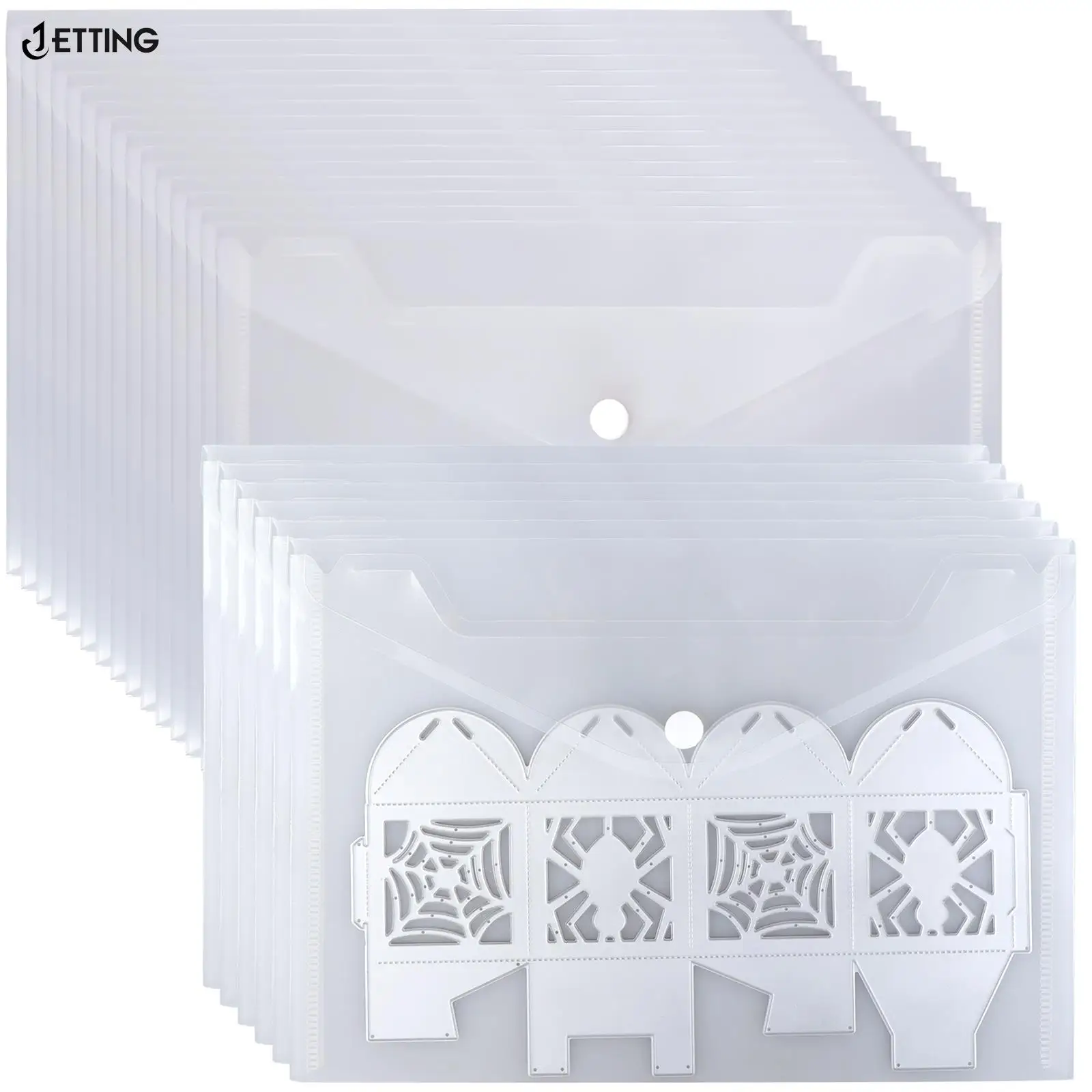 24pcs Clear Stamp And Die Storage Bag Resealable Plastic Storage Pocket Large Envelop Organizer Home Storage Bags