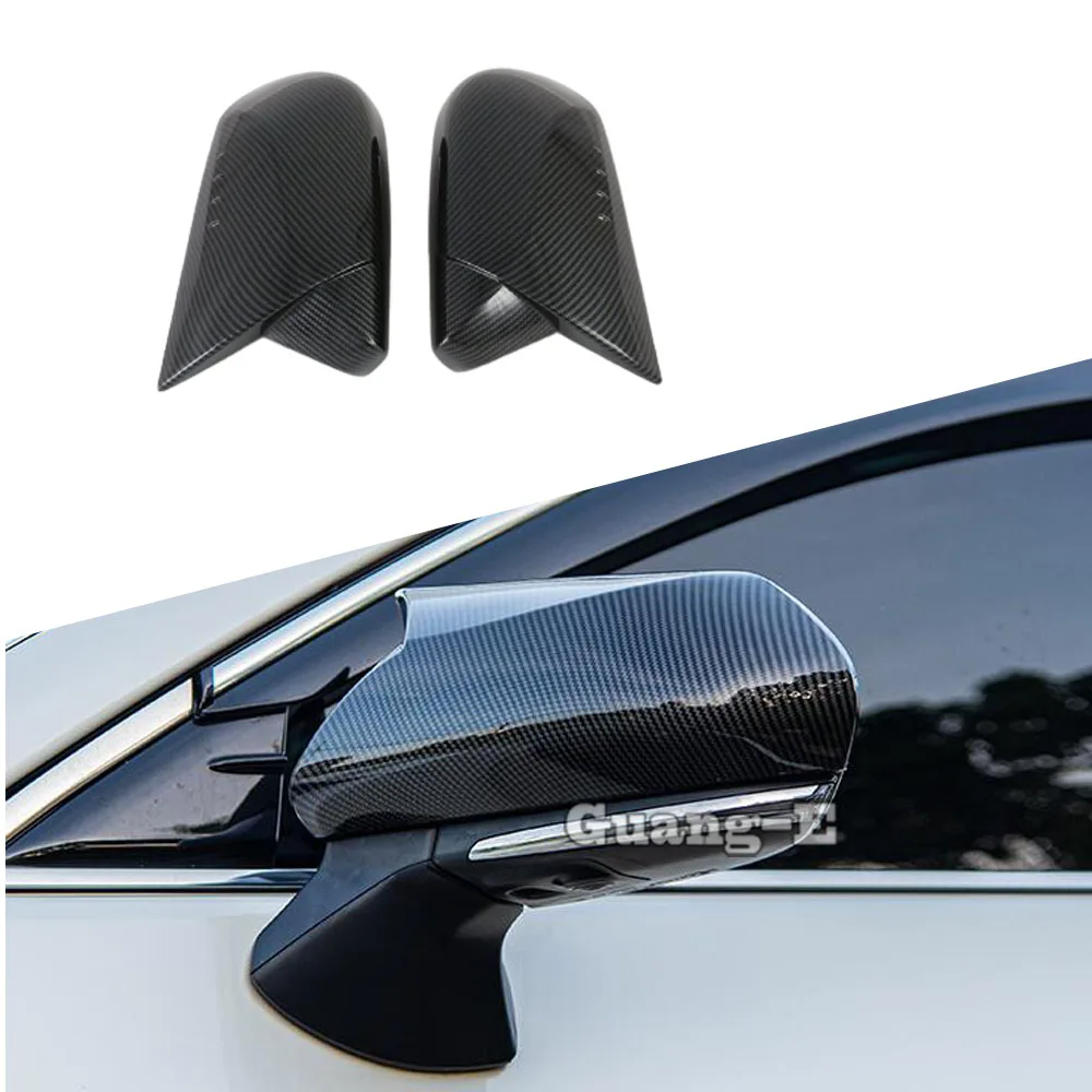 For Toyota Prius 2019 2020 2021 2022 2023 Car Styling Back Rear View Side Door Mirror Cover Stick Trim Frame Eyebrow Part 2PCs