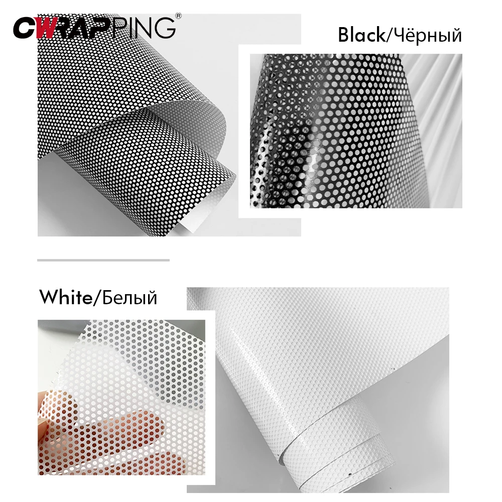 Tinting Perforated Mesh Films Automobile Film Tint Perforated Light Headlight Wrap Sticker Adhesive Front Rear Headlight Light