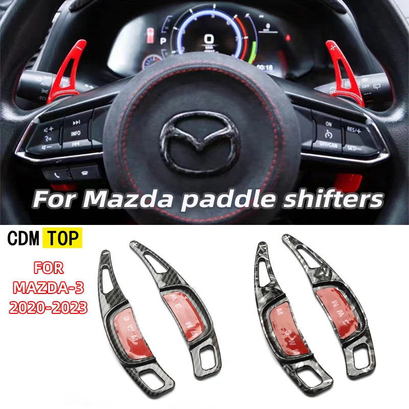 For Mazda Steering Wheel Paddle Shift Extension For Mazda 3 Axela CX30 CX-30 2020-2023 Carbon fiber Paddle Shift accessories